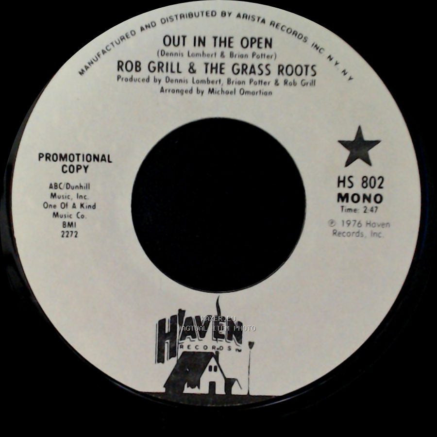 Rob Grill & The Grass Roots - Out In The Open / Out In The Open side B