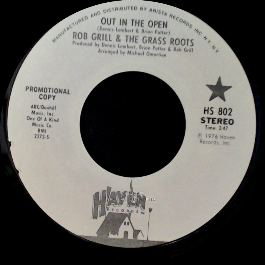 Rob Grill & The Grass Roots - Out In The Open / Out In The Open side A