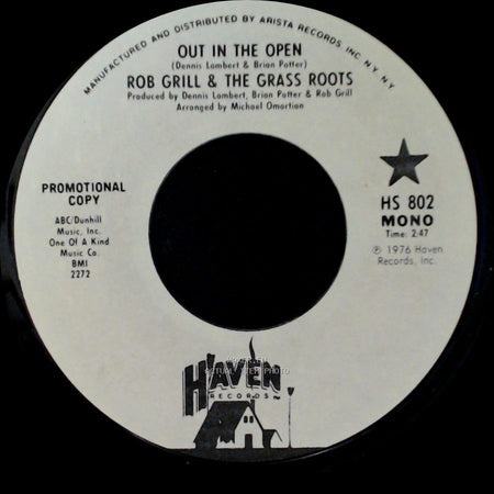 Rob Grill & The Grass Roots - Out In The Open / Out In The Open side B