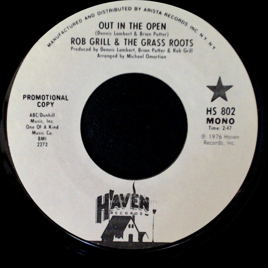 Rob Grill & The Grass Roots - Out In The Open / Out In The Open side B