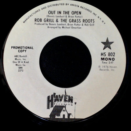 Rob Grill & The Grass Roots - Out In The Open / Out In The Open side B
