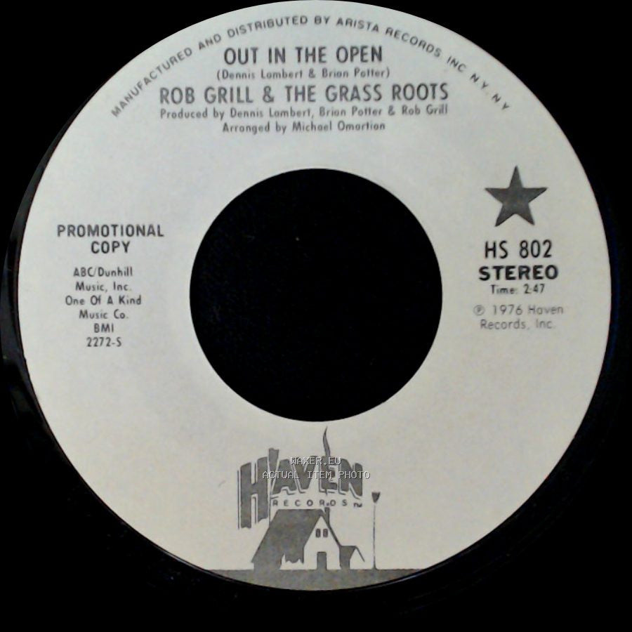 Rob Grill & The Grass Roots - Out In The Open / Out In The Open side A