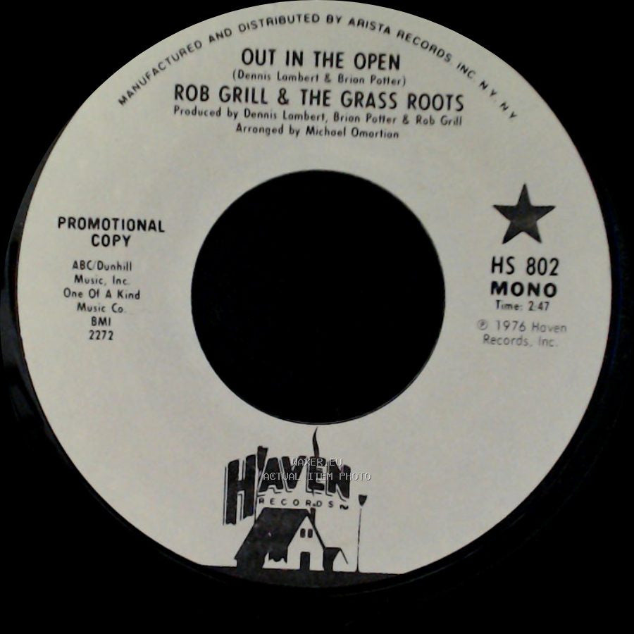 Rob Grill & The Grass Roots - Out In The Open / Out In The Open side B