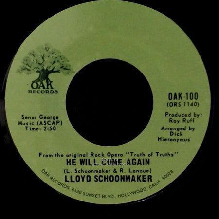 Lloyd Schoonmaker - He Will Come Again / God Called Unto Abraham side A