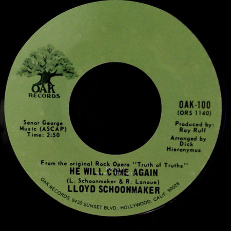 Lloyd Schoonmaker - He Will Come Again / God Called Unto Abraham side B