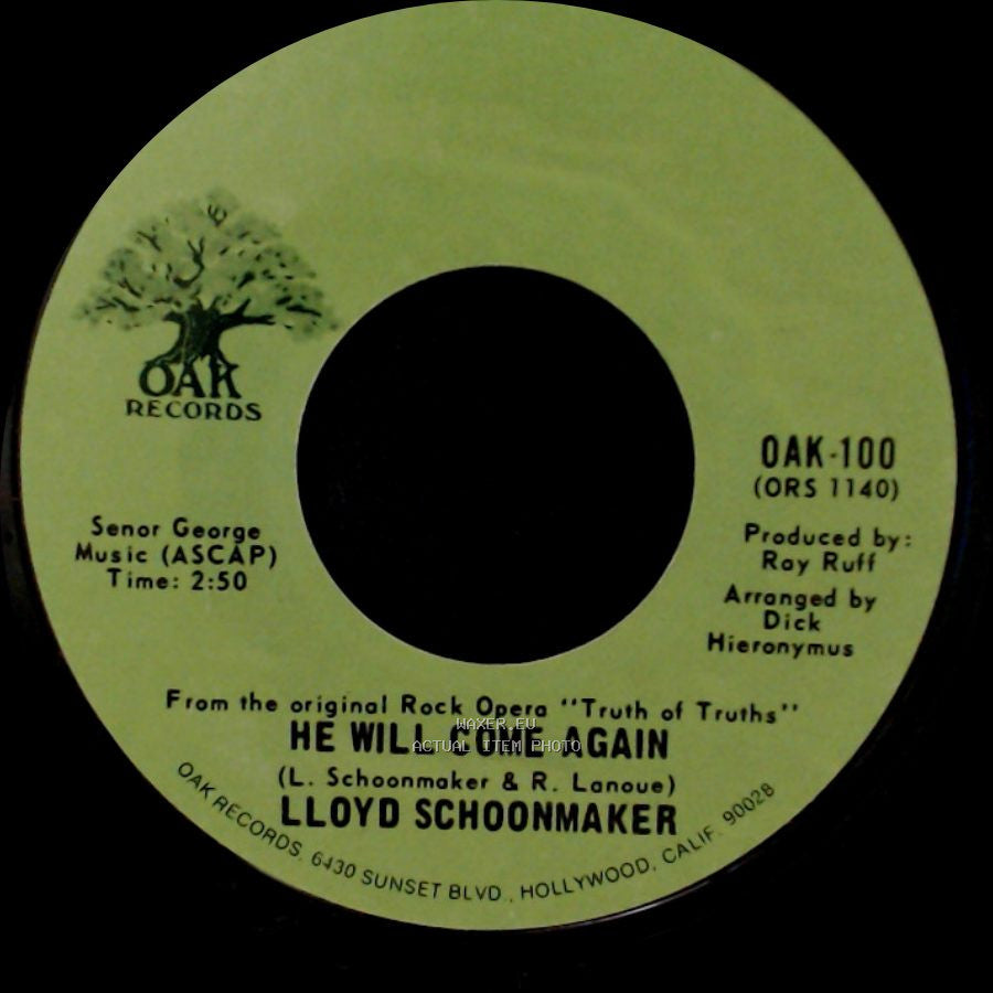 Lloyd Schoonmaker - He Will Come Again / God Called Unto Abraham side A