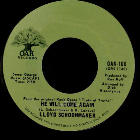 Lloyd Schoonmaker - He Will Come Again / God Called Unto Abraham side A