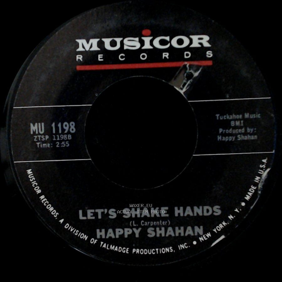 Happy Shahan - Let's Shake Hands / Where's My Baby Tonight side B