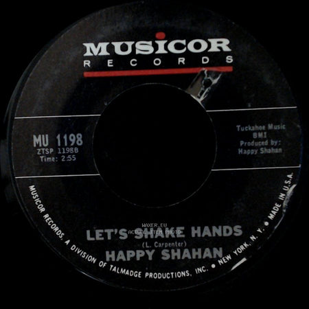 Happy Shahan - Let's Shake Hands / Where's My Baby Tonight side B