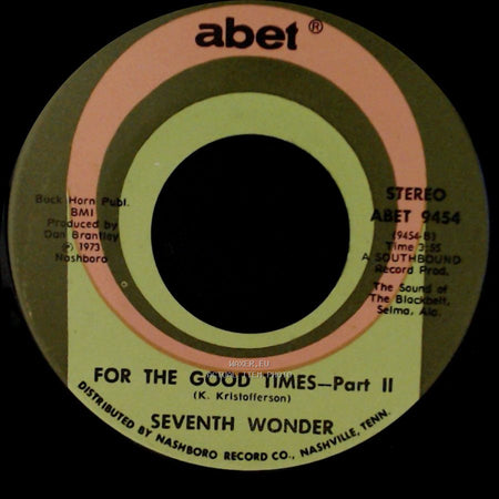 Seventh Wonder - For The Good Times—Part 1 / For The Good Times - Part Ii side A
