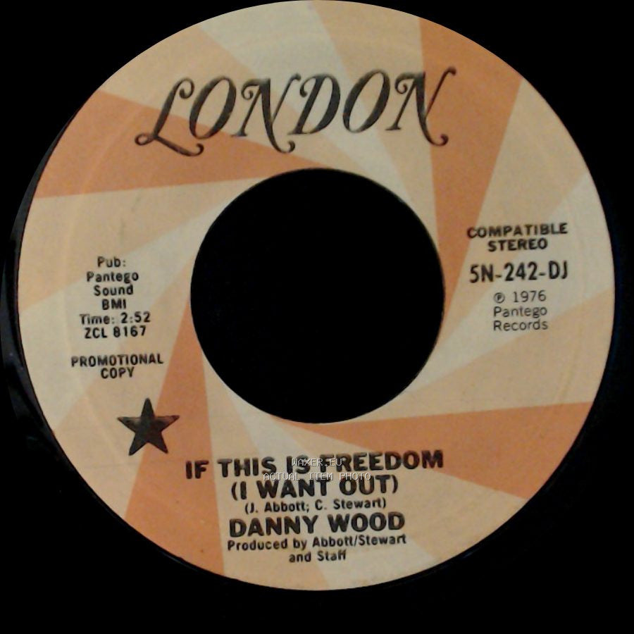 Danny Wood - I Won't Be Sleepin' Alone / If This Is Freedom (I Want Out) side B