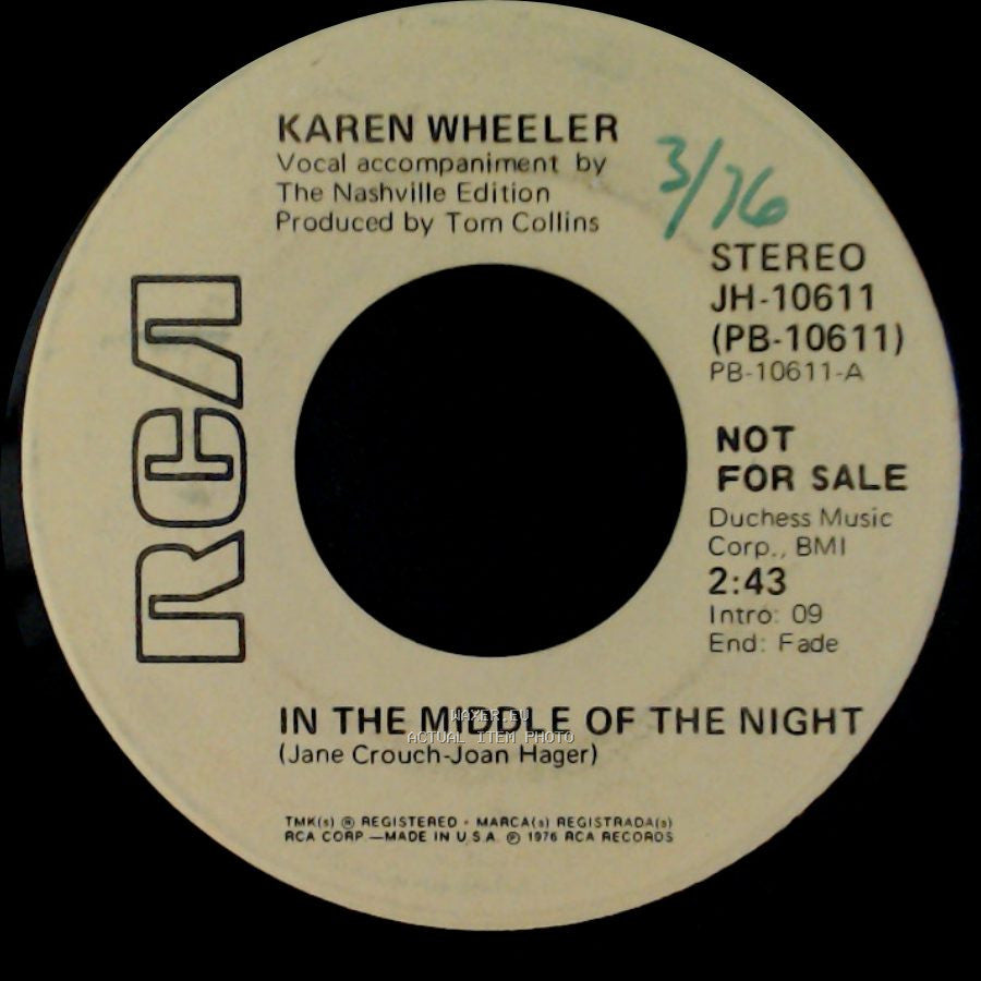 Karen Wheeler - In The Middle Of The Night / In The Middle Of The Night side B