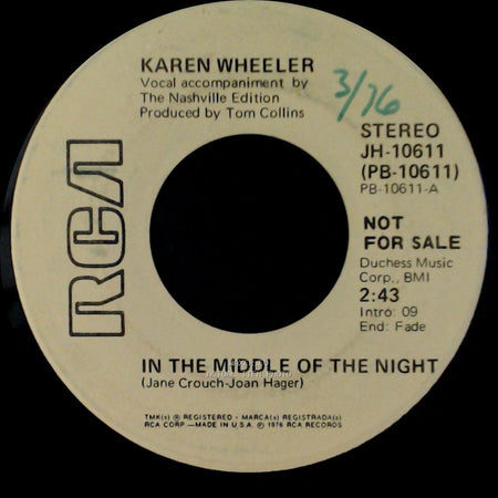 Karen Wheeler - In The Middle Of The Night / In The Middle Of The Night side B