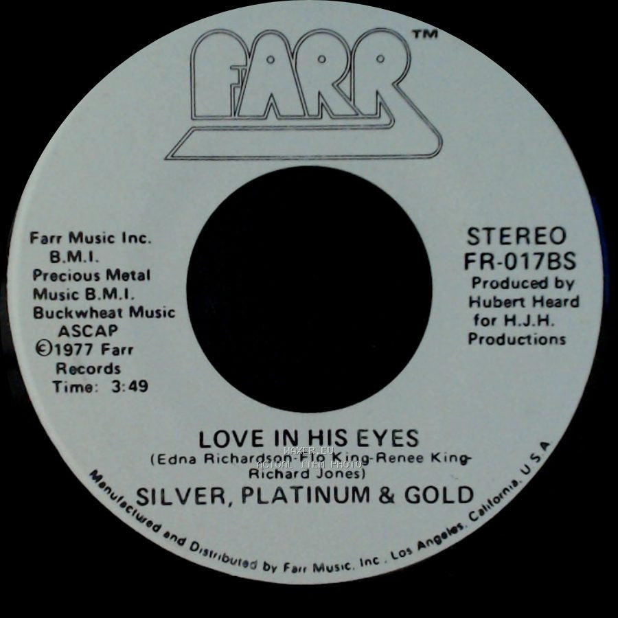 Silver, Platinum & Gold - Never Seen A Guy Like You / Love In His Eyes side B