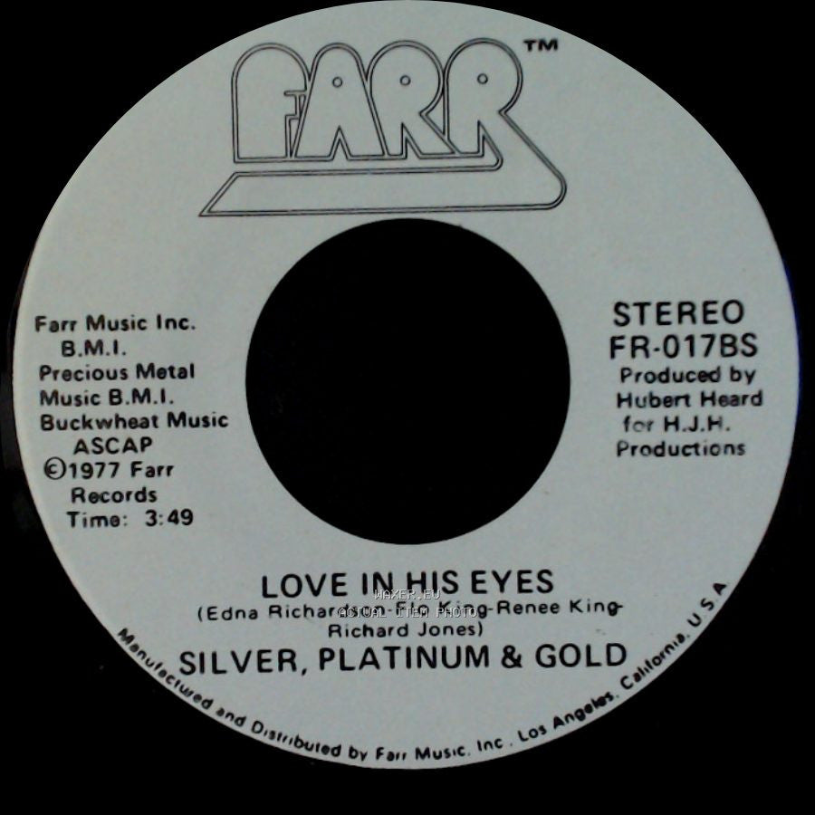 Silver, Platinum & Gold - Never Seen A Guy Like You / Love In His Eyes side B