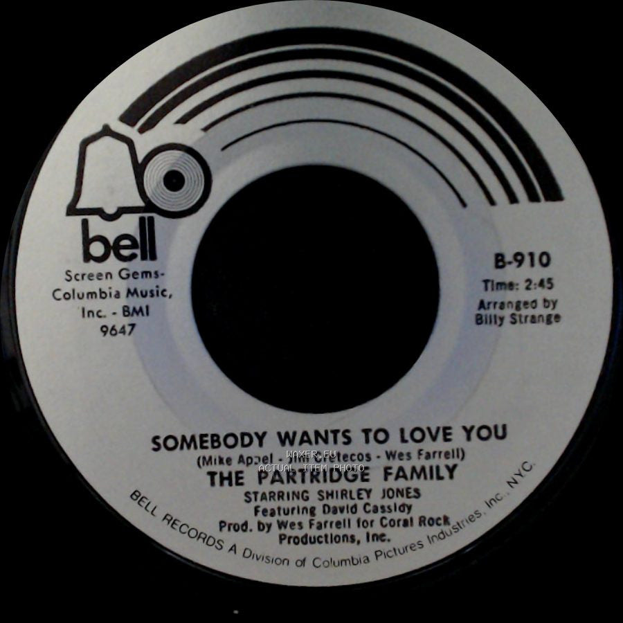 The Partridge Family - Somebody Wants To Love You / I Think I Love You side A