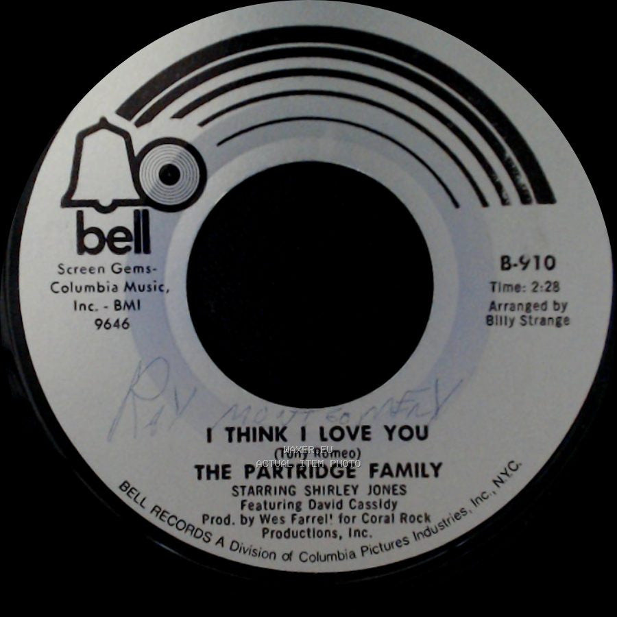 The Partridge Family - Somebody Wants To Love You / I Think I Love You side B
