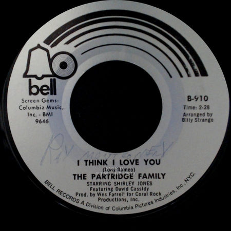The Partridge Family - Somebody Wants To Love You / I Think I Love You side B
