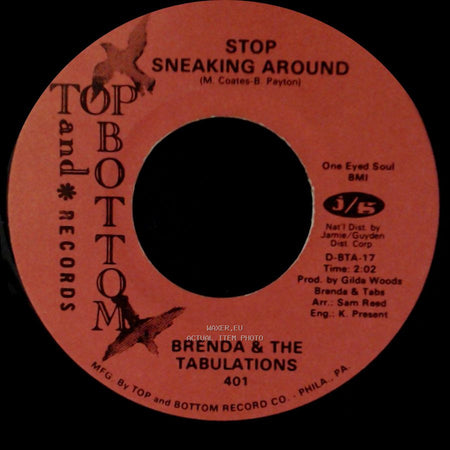 Brenda & The Tabulations - The Touch Of You / Stop Sneaking Around side B