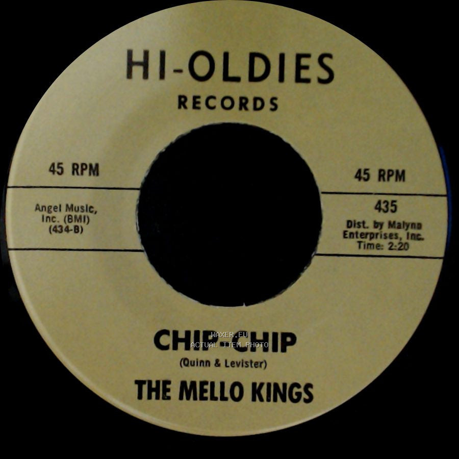 The Mello Kings - Tonight, Tonight / Chip-Chip side B