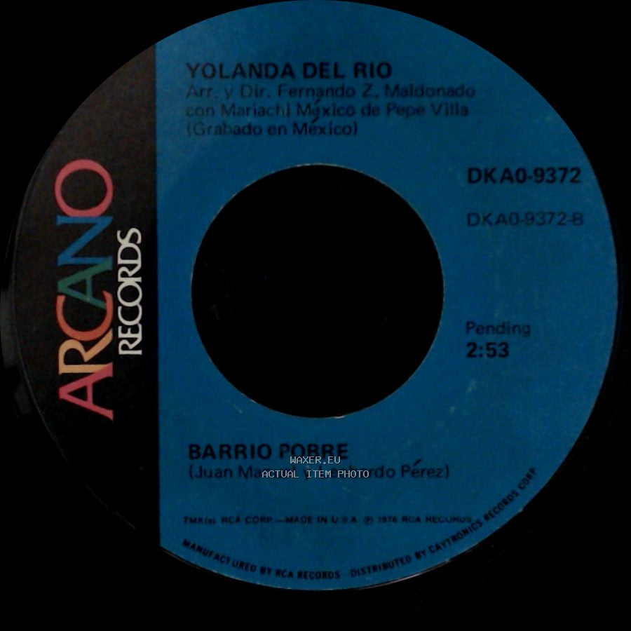 Yolanda Del Rio - Eso Es Mi Amor Por Ti / Barrio Pobre side B