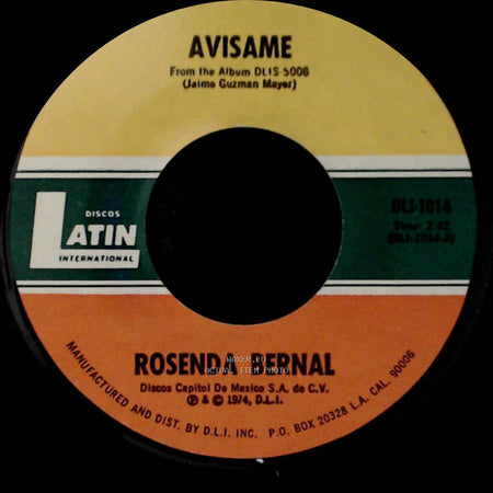 Rosenda Bernal - Avisame / Besos Y Copas side A