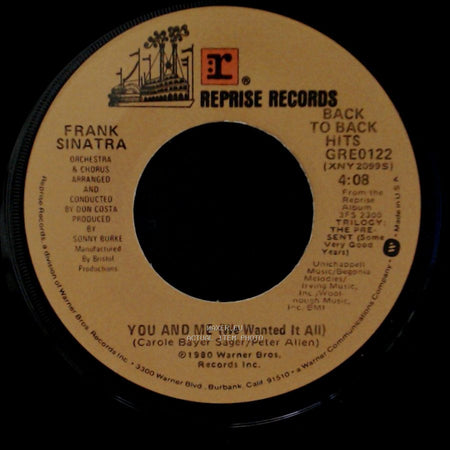 Frank Sinatra - You And Me (We Wanted It All) / Theme From New York, New York side A