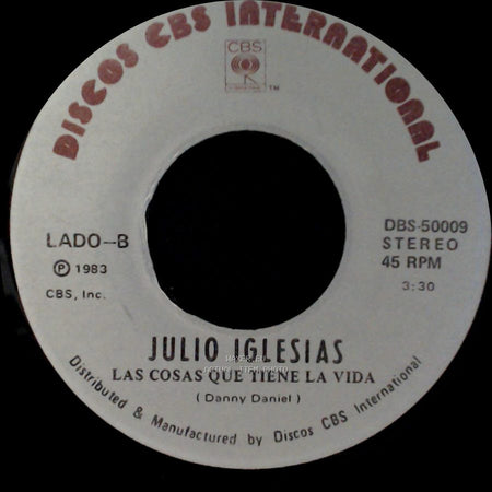 Julio Iglesias - Momentos / Las Cosas Que Tiene La Vida side B