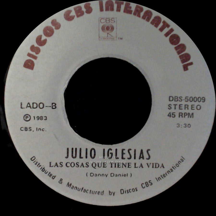 Julio Iglesias - Momentos / Las Cosas Que Tiene La Vida side B