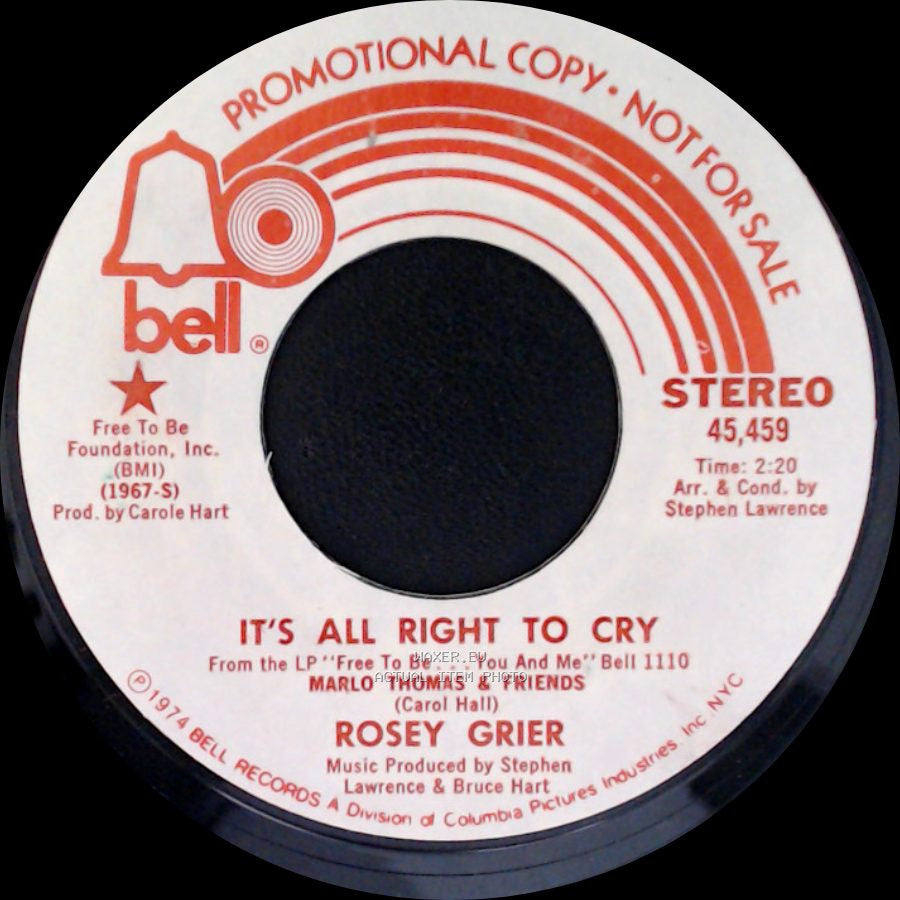 Rosey Grier - It's All Right To Cry / It's All Right To Cry side A