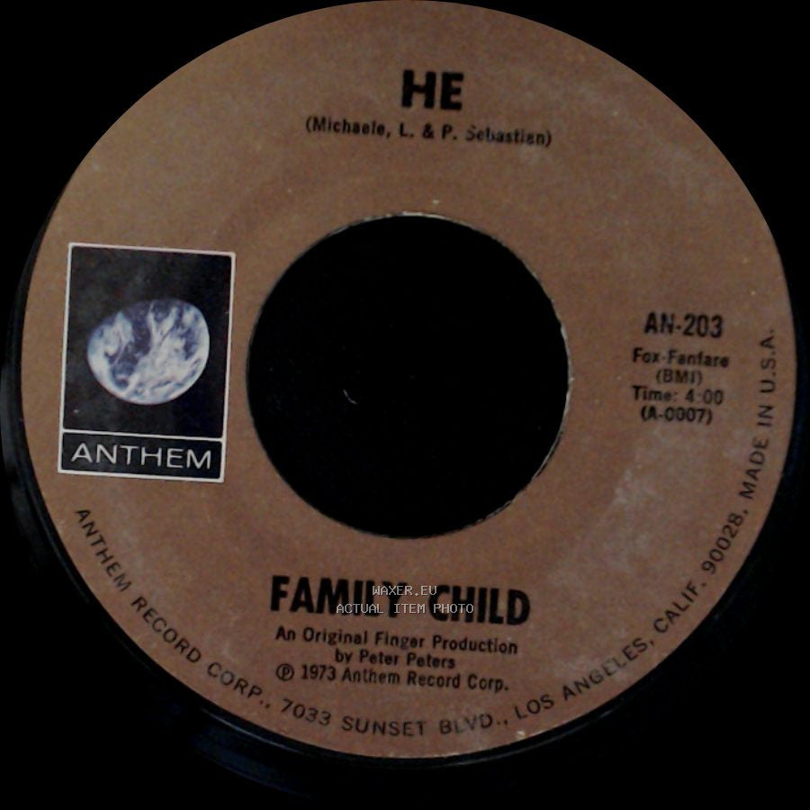 Family Child - He / What About The Music side B