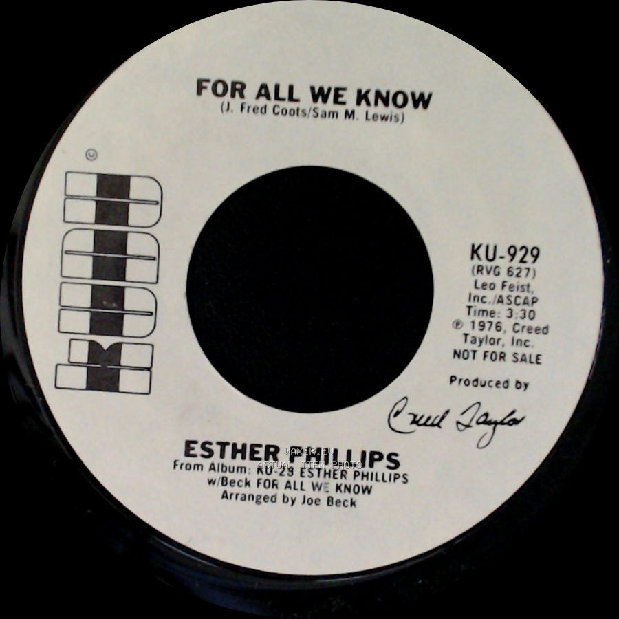 Esther Phillips - For All We Know / For All We Know side A