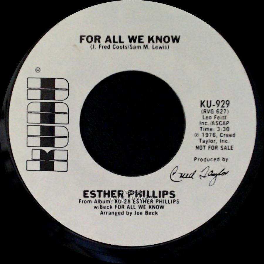 Esther Phillips - For All We Know / For All We Know side B