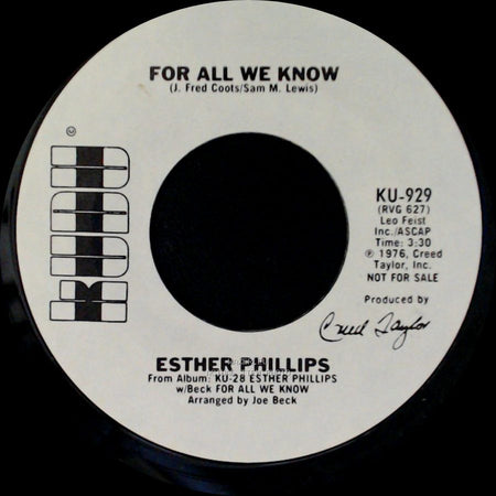 Esther Phillips - For All We Know / For All We Know side B