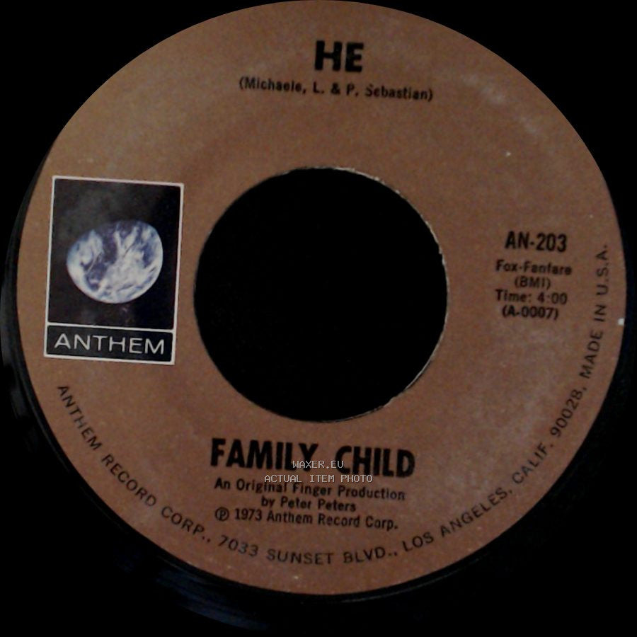 Family Child - He / What About The Music side B