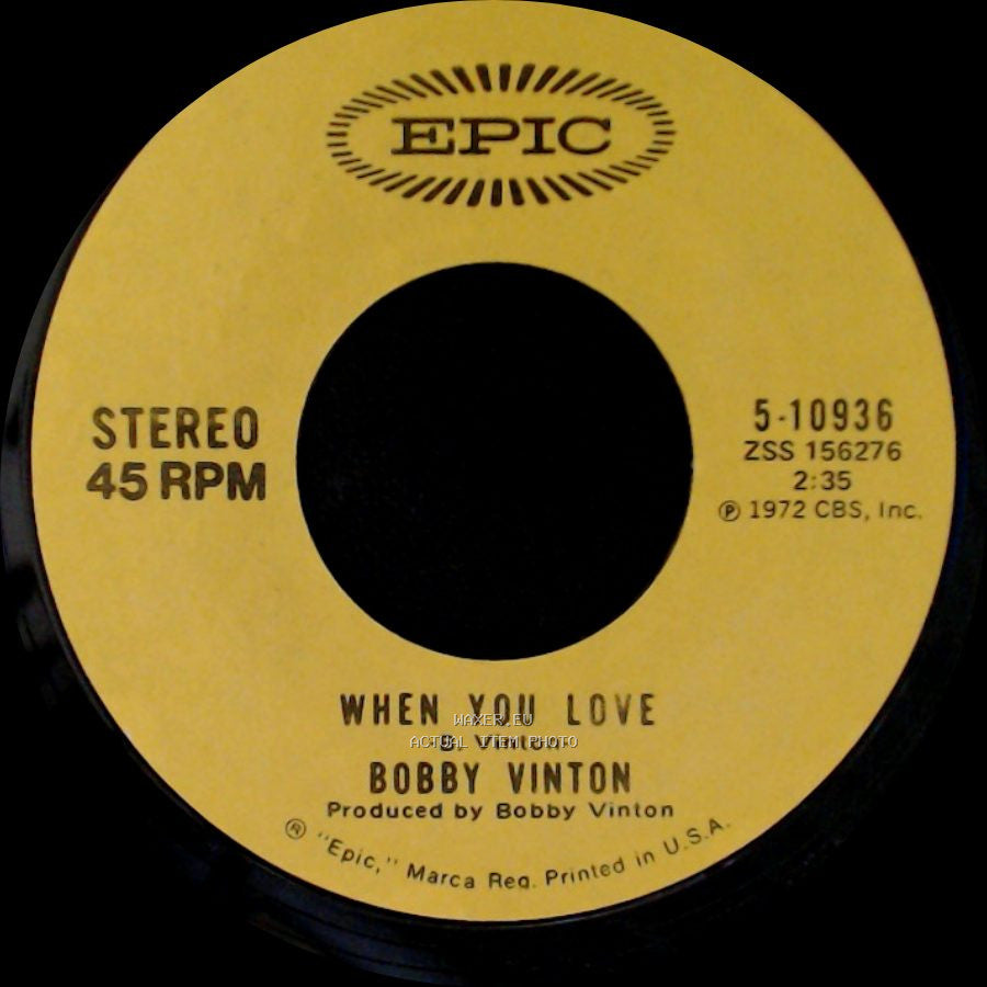 Bobby Vinton - But I Do / When You Love side B