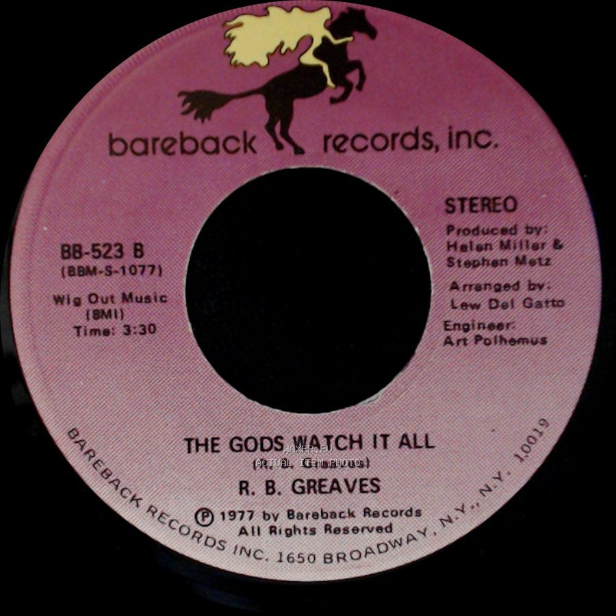 R. B. Greaves - Who's Watching The Baby (Margie) / The Gods Watch It All side A