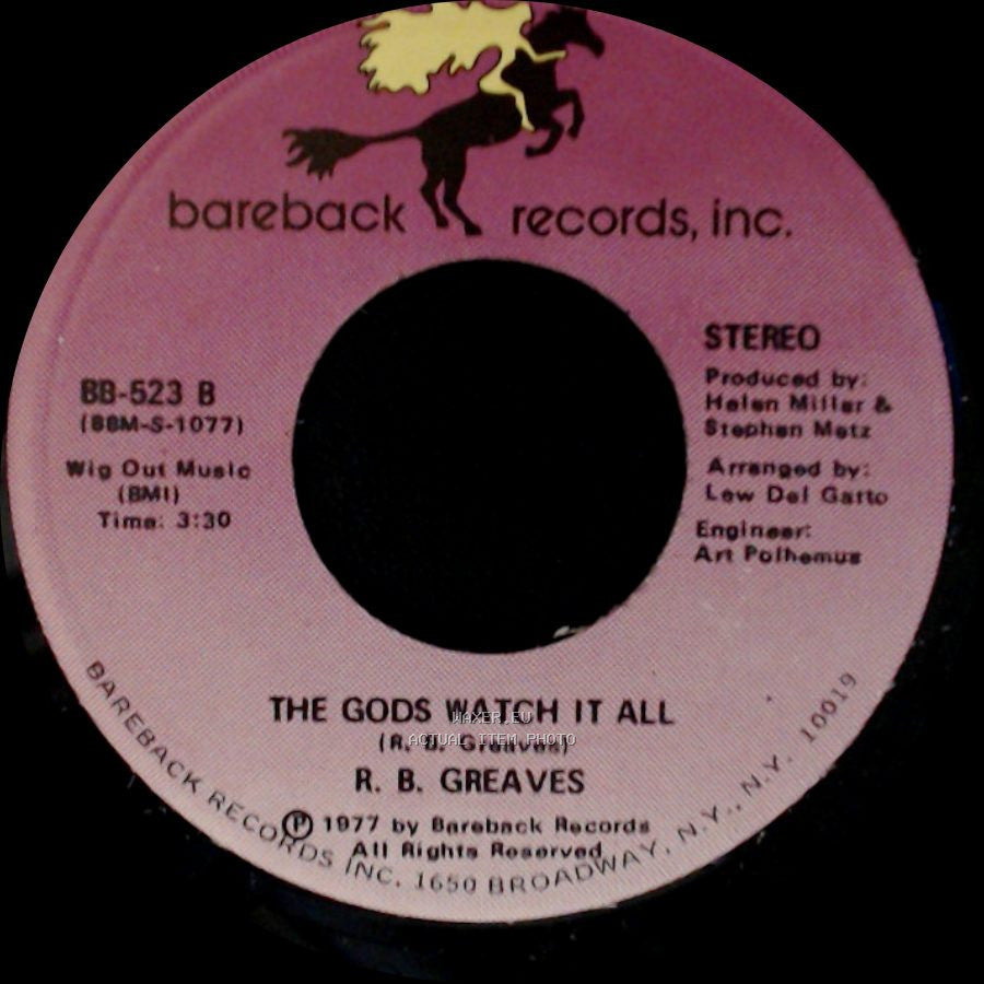 R. B. Greaves - Who's Watching The Baby (Margie) / The Gods Watch It All side A