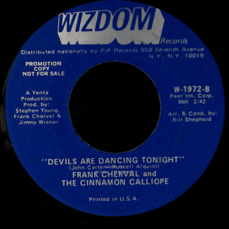 Frank Cherval And The Cinnamon Calliope - "I Wish I Were A Child" / Devils Are Dancing Tonight side A