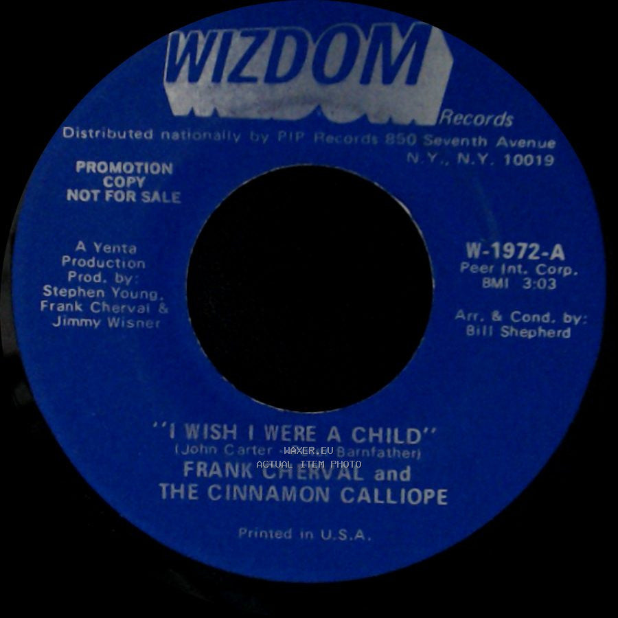 Frank Cherval And The Cinnamon Calliope - "I Wish I Were A Child" / Devils Are Dancing Tonight side B