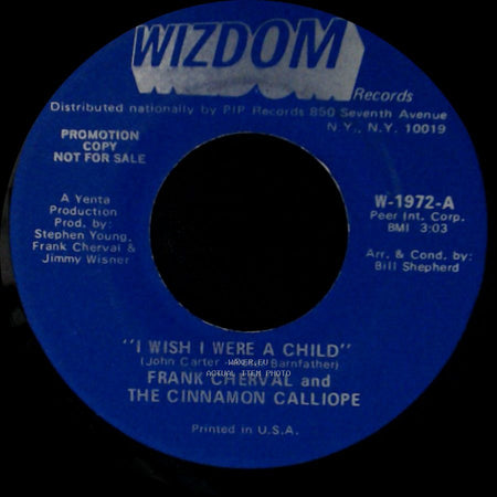 Frank Cherval And The Cinnamon Calliope - "I Wish I Were A Child" / Devils Are Dancing Tonight side B