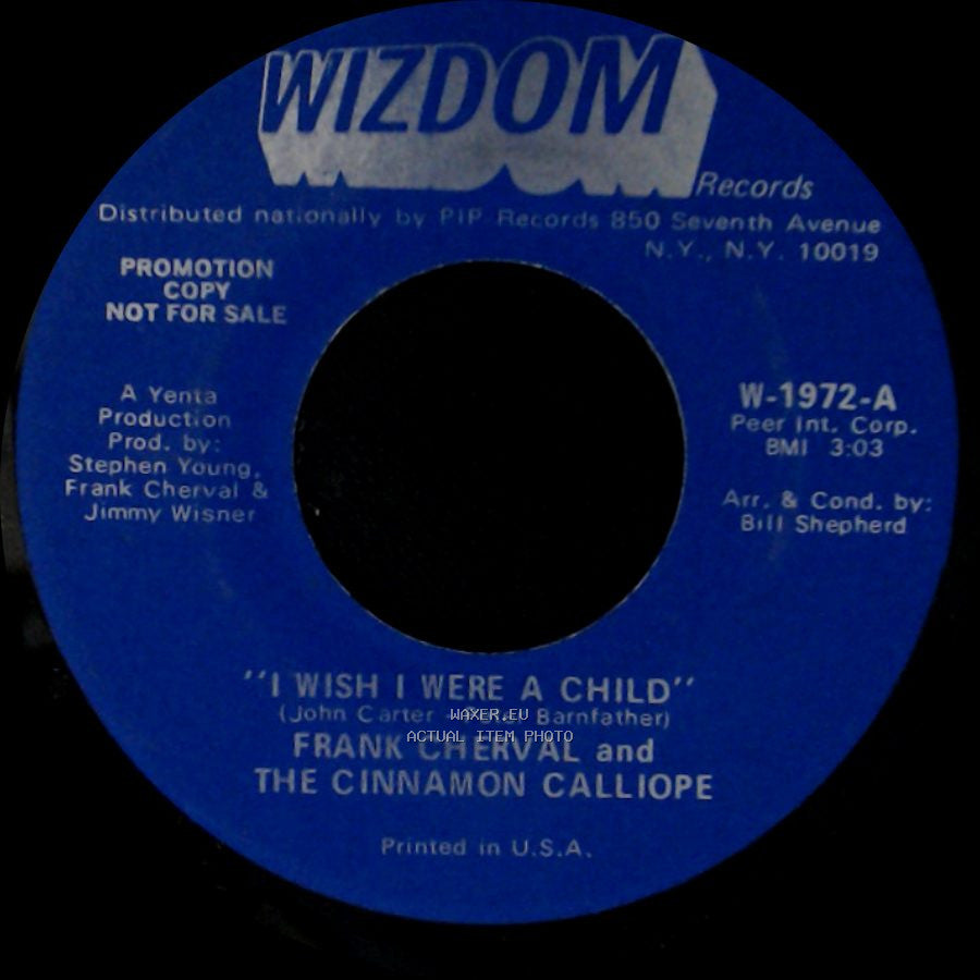 Frank Cherval And The Cinnamon Calliope - "I Wish I Were A Child" / Devils Are Dancing Tonight side B