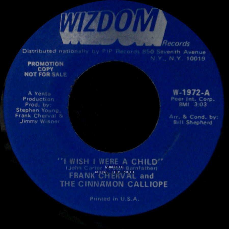 Frank Cherval And The Cinnamon Calliope - "I Wish I Were A Child" / Devils Are Dancing Tonight side B