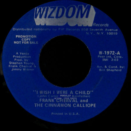 Frank Cherval And The Cinnamon Calliope - "I Wish I Were A Child" / Devils Are Dancing Tonight side B