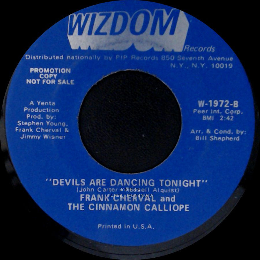 Frank Cherval And The Cinnamon Calliope - "I Wish I Were A Child" / Devils Are Dancing Tonight side A