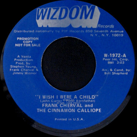 Frank Cherval And The Cinnamon Calliope - "I Wish I Were A Child" / Devils Are Dancing Tonight side B