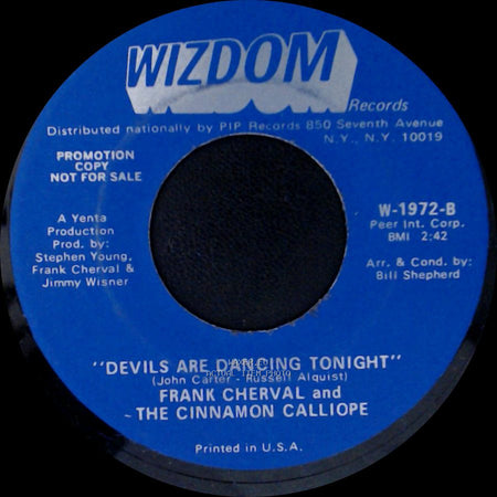 Frank Cherval And The Cinnamon Calliope - "I Wish I Were A Child" / Devils Are Dancing Tonight side B