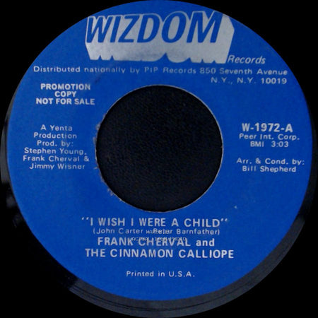 Frank Cherval And The Cinnamon Calliope - "I Wish I Were A Child" / Devils Are Dancing Tonight side B