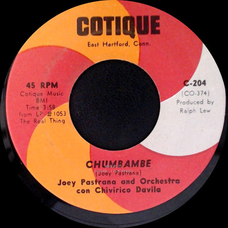 Joey Pastrana And Orchestra Con Chivirico Davila - Chumbambe / Noche De Ronda side A