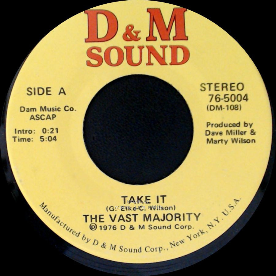 The Vast Majority - Take It / Move It side A